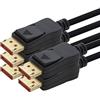 1aTTack.de 5 cavi Displayport 1.4 nero DP da 3 m 8K - trasmette segnali audio e video digitali con una risoluzione fino a 8 K (60 Hz), 5 K (120 Hz), 4K2 K (240 Hz) compatibile verso il basso con 1,3, 1,2, 1,1