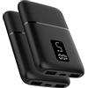 Vida IT Confezione da 2 batterie vWow Mini Power Bank da 5000 mAh con display LCD