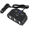 JiaHeHe Distributore USB da 12 V, 120 W, 3 prese, distributore accendisigari, 3 USB di tipo C, ricarica rapida, indicatore LED, funzione di sicurezza, riscaldamento per auto, presa di ricarica per cellulare