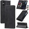 Jasonyu Cover per Sony Xperia 10 VI Flip Custodia in Pelle PU, Cover a Libro Portafoglio, Funzione Supporto, Magnetica, Slot Schede, TPU Bumper Caso Custodia (Nero)