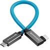 KONDOR BLUE Cavo dritto USB C 3.1 GEN 2 10 Gb/s 100W | Cavo intrecciato ad angolo retto per dati 8K e alimentazione