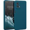 kwmobile Custodia Compatibile con Motorola Moto G73 5G Cover - Back Case per Smartphone in Silicone TPU - Protezione Gommata - petrolio