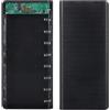 Xdyyjrasa Scatola Power Bank fai da te per 8 batterie 18650 - Scatola batteria con display digitale LCD (nero)