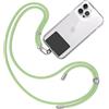 TBOC Cordino Catenella Laccio Strap Porta Cover [Verde Chiaro] con Toppa di Fissaggio [Nero] per Telefono Cellulare da Collo - Tracolla Catenina con cordini Accessori Telefoni Universale Laccetti