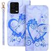 Auslbin per Xiaomi Redmi Note 12 Pro 6.67, PU Pelle Xiaomi Poco X5 Pro 5G Cover con Lanyard Magnetic Flip per Xiaomi Poco X5 Pro 5G, Blu