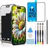 Brinonac Display per iPhone 15 PRO Max, Schermo LCD Retina Full HD 6,7, Kit di Sostituzione Touch Screen con Digitizer e Telaio