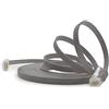 1aTTack.de 0,5m - grigio - 1 Stück - Cavo di Rete Ethernet Cat6 Piatto Lan Gigabit RJ45 Cat 6 compatibile Cat5 Cat5e Cat7 Cat8