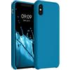 kwmobile Cover per Apple iPhone X Custodia - Back Case per Smartphone in Silicone TPU - Protezione Gommata - blu indaco
