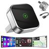 WingFly Adattatore CarPlay Wireless, Adattatore wireless 2 in 1 per auto CarPlay e Android, adatto per Veicoli Dotati di CarPlay cablato, Plug & Play, connessione automatica WiFi a 5,8 GHz