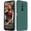 ISOI - Cover per Xiaomi Redmi 9, Custodia Morbida in Silicone Liquido, Protezione Completa Antiurto Ultra Sottile per il Corpo - Verde Notte