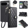 Rosbtib Custodia per Google Pixel 10 Pro XL Cover Premium Pelle PU Wallet Flip Case con Tracolla Lunga Slot per Schede Funzione di Supporto Magnetica Cover per Pixel 10 Pro XL - Nero