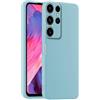 HULLIN Custodia per Telefono in Silicone Colorato, Adatta per Samsung Galaxy S23 Ultra (6.8) - Azzurro