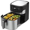 Taurus - Friggitrice ad Aria Air Fry Digital 7S Wall | 1600W | 6,5L | 8 Programmi | Touch Screen | Timer 60 Min | Avviso Acustico | Accessorio Divider | Cottura Doppia