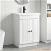 Vidaxl Set di mobili per il bagno Bianco Lucido 56 x 37,5 x 81 cm