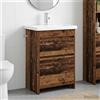 Vidaxl Set di mobili per il bagno Legno antico 61 x 40 x 84,5 cm