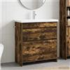Vidaxl Set di mobili per il bagno Rovere Fumo 81 x 40 x 84,5 cm