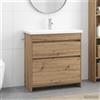 Vidaxl Set di mobili per il bagno Rovere Artigianale 81 x 40 x 84,5 cm