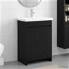 Vidaxl Set di mobili per il bagno Rovere Nero 61 x 40 x 84,5 cm