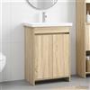 Vidaxl Set di mobili per il bagno Rovere Sonoma 61 x 40 x 84,5 cm