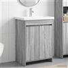 Vidaxl Set di mobili per il bagno Sonoma grigio 61 x 40 x 84,5 cm