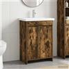 Vidaxl Set di mobili per il bagno Rovere Fumo 81 x 40 x 84,5 cm