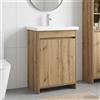Vidaxl Set di mobili per il bagno Rovere Artigianale 81 x 40 x 84,5 cm