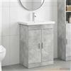 Vidaxl Set di mobili per il bagno Grigio Cemento 61 x 40 x 84,5 cm