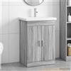 Vidaxl Set di mobili per il bagno Sonoma grigio 61 x 40 x 84,5 cm