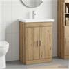 Vidaxl Set di mobili per il bagno Rovere Artigianale 61 x 40 x 84,5 cm
