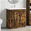 Vidaxl Set di mobili per il bagno Rovere Fumo 81 x 40 x 84,5 cm