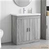 Vidaxl Set di mobili per il bagno Sonoma grigio 81 x 40 x 84,5 cm