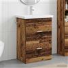Vidaxl Set di mobili per il bagno Legno antico 61 x 40 x 84,5 cm