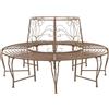 Vidaxl Panchina per Alberi 8-Numero di posti Ø 160 x 89 cm Acciaio