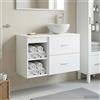 Vidaxl Set di mobili per il bagno 2 pcs Bianco Legno ingegnerizzato