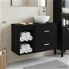 Vidaxl Set di mobili per il bagno 2 pcs Rovere Nero