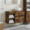 Vidaxl Set di mobili per il bagno 2 pcs Rovere Fumo