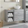 Vidaxl Set di mobili per il bagno 2 pcs Sonoma grigio