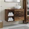 Vidaxl Set di mobili per il bagno 2 pcs Legno antico