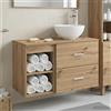 Vidaxl Set di mobili per il bagno 2 pcs Rovere Artigianale