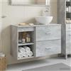 Vidaxl Set di mobili per il bagno 2 pcs Grigio Cemento