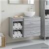 Vidaxl Set di mobili per il bagno 2 pcs Sonoma grigio