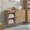 Vidaxl Set di mobili per il bagno 2 pcs Rovere Artigianale