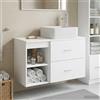 Vidaxl Set di mobili per il bagno 2 pcs Bianco Legno ingegnerizzato