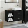 Vidaxl Set di mobili per il bagno 2 pcs Rovere Nero