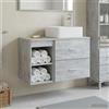 Vidaxl Set di mobili per il bagno 2 pcs Grigio Cemento