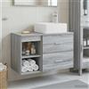 Vidaxl Set di mobili per il bagno 2 pcs Sonoma grigio