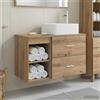 Vidaxl Set di mobili per il bagno 2 pcs Rovere Artigianale