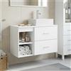 Vidaxl Set di mobili per il bagno 2 pcs Bianco Legno ingegnerizzato
