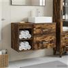 Vidaxl Set di mobili per il bagno 2 pcs Rovere Fumo