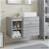 Vidaxl Set di mobili per il bagno 2 pcs Sonoma grigio